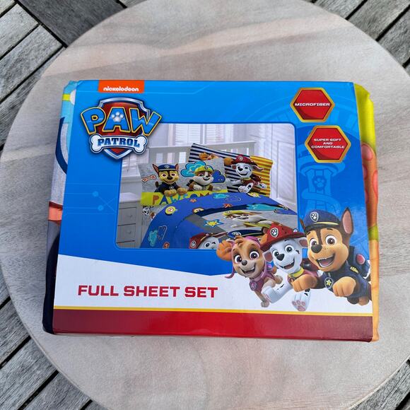 Nickelodeon Other - New Nickelodeon Paw Patrol Microfiber Full Sheet Set Doggie Blue Sheets Soft